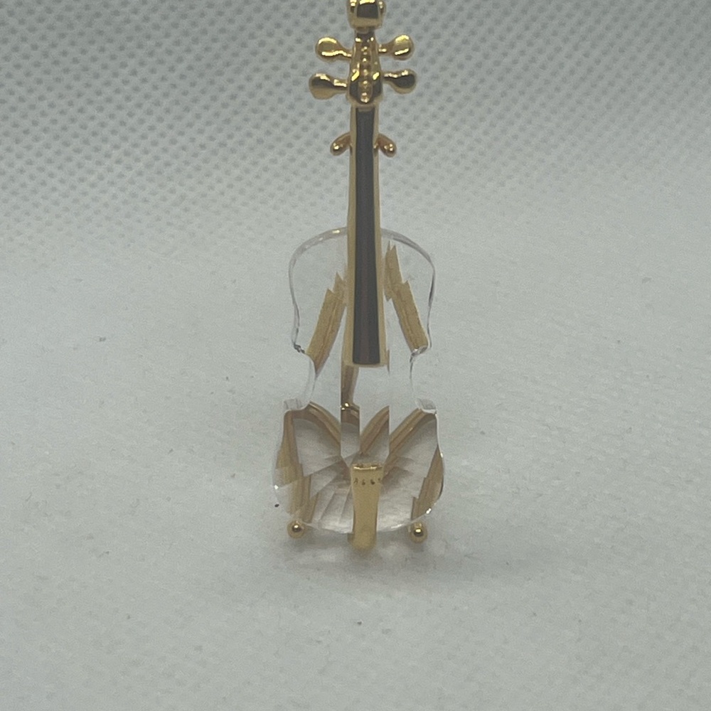 Swarovski Clear Crystal and Gold-tone Violin Figurine